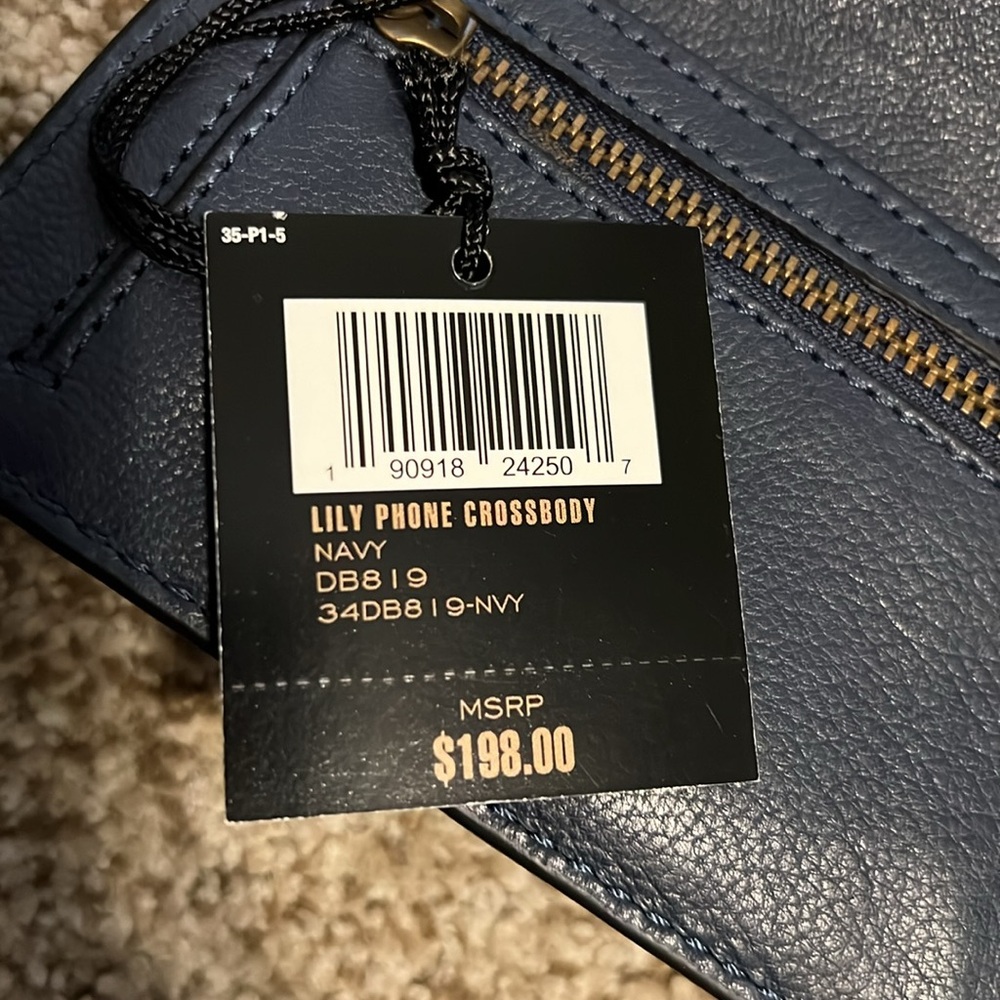 Frye Lily Phone Crossbody Wallet - Navy NWT - Picture 7 of 8